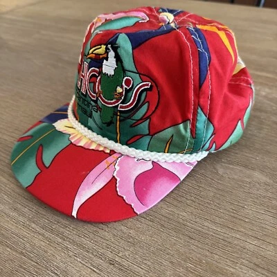 Sombrero de cuerda "chicos" hawaiano vintage años 90 con correa de cuero (uso MUY limitado) Foto 1 de 4