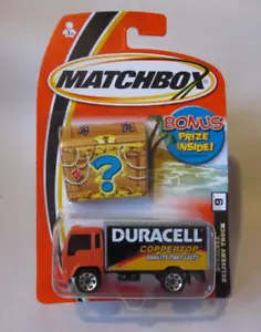 Matchbox #9 Duracell Coppertop Battery Delivery Truck + Treasure Chest Inside - Picture 1 of 4