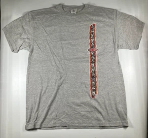 Vintage Tee Shirt Graffix Gray Hawaiian Totem Print Double Sided Large Delta - Picture 1 of 6