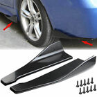2x Universal Gloss Black Car Bumper Spoiler Rear Lower Lip Splitter Diffuser