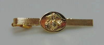 US MARINE CORPS TIE CLASP ENLISTED - 24k GOLD PLATED  - Image 1 of 3