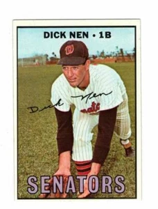 1967 Topps Dick Nen Washington Senators #403 excelente - Imagen 1 de 1