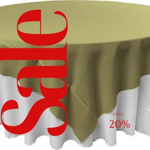 DK SAGE - Polyester Poplin Washable Square Tablecloth, 58' x 58" Table Cover - Picture 1 of 3