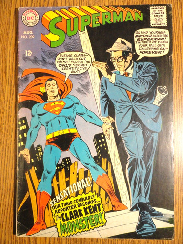 Superman #209 Lois Lane Jimmy Olsen Action Adventure Batman Girl 1st ...