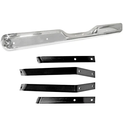 1960 1961 1962 Chevy Pickup Truck Rear Bumper & Bracket Set Fleetside Foto 1 de 4
