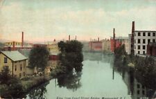 View from Court Street Bridge Woonsocket Rhode Island RI 1911 Postcard