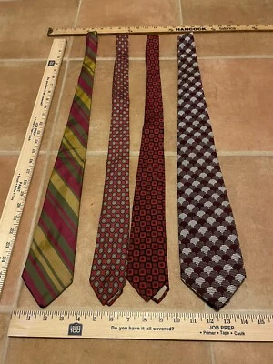 Corbatas Christian Dior para hombre x 4 vintage a rayas geométricas Foto 1 de 4