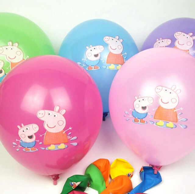 Set Globos Metal Peppa Pig X10 Pcs Cumple +Cinta N11 — El Rey del  entretenimiento