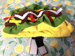 Dog Costume Halloween Dress Up Taco Clothes Plush Padded For SZ L LARGE 18" long - Picture 1 of 9