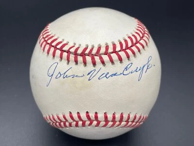 John Van Cuyk "1947 Jackie Debut & WWII US Army" Autographed Signed Baseball PSA - Image 1 of 4