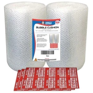 Paquete de 2 rollos de envoltura de amortiguación de burbujas, burbuja de aire, 12 pulgadas x 72 pies en total - Imagen 1 de 5