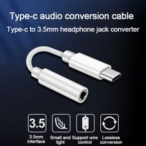 Type C 3.5 Jack Earphone USB C to3.5mm AUX Headphones Adapter Audio cableB-wf G1 - Picture 1 of 11