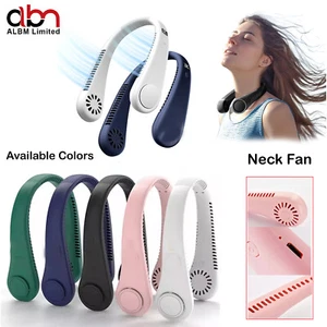Mini Neck Fan Portable Hanging USB Rechargeable Air Cooler Bladeless Fan - Picture 1 of 44