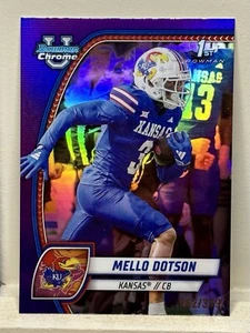 2024 Bowman Chrome U Mello Dotson 1st Purple Refractor/399 #130 - Picture 1 of 5