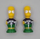 Lot of 2 The Simpsons 1992 3D Replacement Chess Piece Bart Purple Green Pawn