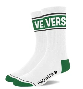 PROWLER FETISH CREW SOCKS WHITE COTTON SLOGAN VERSATILE SOCKS GAY FETISH SOCKS - Picture 1 of 2