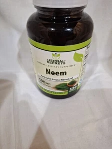 Herbal Secrets Neem 500 mg 120 Veggie Caps Made with natural Neem - Picture 1 of 5