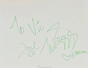 TWIGGY Lesley Lawson Signed Autographed Vintage ALBUM PAGE 70s SUPERMODEL - Picture 1 of 4