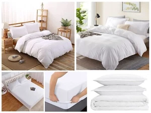 100% EGYPTIAN COTTON DUVET COVER BEDDING SET QUILT COVERS SINGLE DOUBLE KING ALL - Picture 1 of 60
