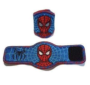 Spiderman Woggle / Neckerchief Slide (Badge/ Patch Scouts Guides Camp Blanket) - Picture 1 of 4