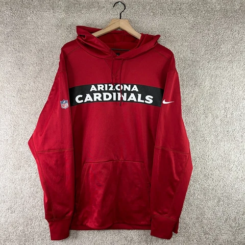 Arizona Cardinals Sweatshirt Mens XL Red Hoodie Nike Dri Fit On Field Swoosh Cover
