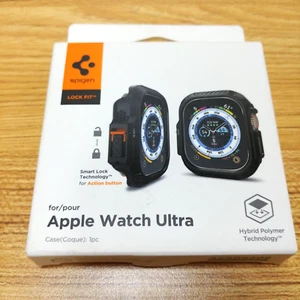 Coque Spigen Apple Watch Ultra (49 mm) Lock Fit étui antichoc noir ACS06208 - Photo 1 sur 3