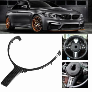 REAL Carbon Fiber Steering Wheel Trim for BMW M-Sport F20 F22 F30 F32 F10 X5 - Picture 1 of 8