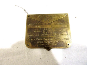 Oliver 70 Brass Serial Plate ID Tag - Picture 1 of 7