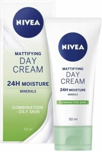 NIVEA Mattifying Day Face Cream 50ml - 24h Moisture, for Oily & Combination Skin - Picture 1 of 3