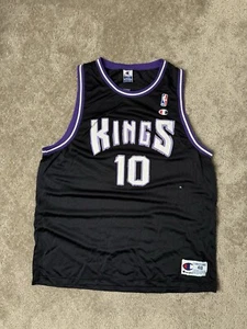 Vintage men’s Jersey Black and purple Champion NBA Sacramento Kings #10 Bibby 48 - Picture 1 of 10