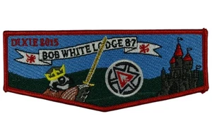 Bob White Lodge 87 Georgia-Carolina GA 2015 Dixie Fellowship Flap RED Bdr - Picture 1 of 2