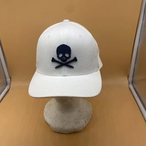 G/Fore Hat Cap Snap Back White Black Skull Tees Golf Golfer Outdoors Mens Used - Picture 1 of 8