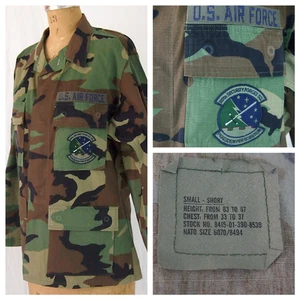 Oversized Boyfriend Camo Grunge Punk Combat Air Force Field Jacket Military S/M - Picture 1 of 7