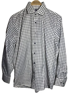 NEW Proper Sport Men's Button Up LS Dress Shirt Checkered L Contemporary Fit - Picture 1 of 6