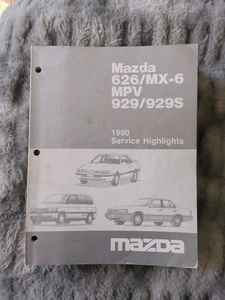 1990 Mazda 626 MX6 MPV 929 929S Original Service Highlights Shop Repair Manual - Picture 1 of 2