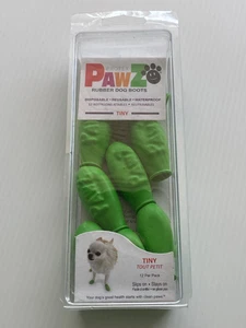 8er Pack PawZ Gummi Hundestiefel Tiny Grün Wiederverwendbar Einweg Wasserdicht  - Bild 1 von 7