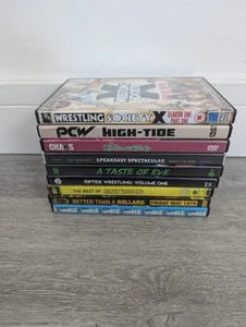 9 x UK Wrestling Dvds Wrestling Society, Riptide, High-tide Etc - Imagen 1 de 11