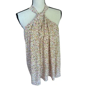 Lane Bryant Bluse Damen 22/24 Blumenmuster gedreht Neckholder Urlaubskleidung - Bild 1 von 10
