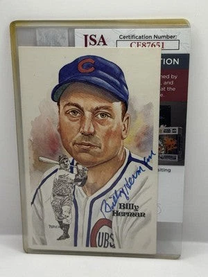 Billy Herman Autographed Perez-Steele Postcard - Cubs 07431/10,000 - JSA COA - Image 1 of 2