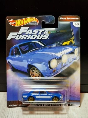 🔥HOT WHEELS PREMIUM -1970 FORD ESCORT RS 1600 FAST & FURIOUS 5/5 FAST IMPORTS🔥 - Immagine 1 di 2