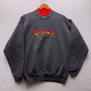 Vtg Michigan Fall Autumn Leaf Leaves Mens M Crewneck Sweatshirt Double Collar - Picture 1 of 11