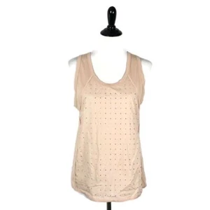 J. Crew Top Women Size M Rhinestone Embellished Sleeveless Cami Blouse Bling - Imagen 1 de 9