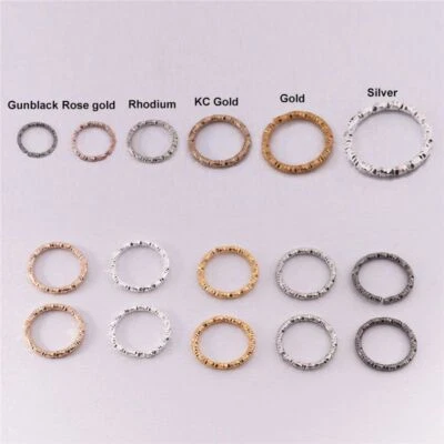 Round Jump Ring Twisted Open Split Rings Connectors Jewelry Findings 50-100Pcs - Image 1 of 4