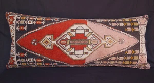 Almohada lumbar 17X42, almohadas vintage, funda de almohada alfombra de gran tamaño, funda de cojín - Imagen 1 de 13