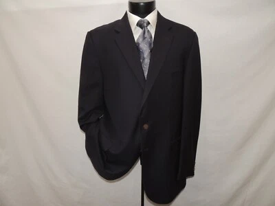 Hickey Freeman Nordstrom Men's 100% wool super 140's Blue blazer jacket 44 XL - Image 1 of 4