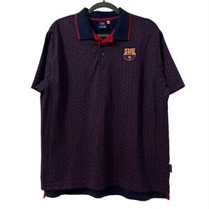 Barcellona FC Polo shirt Men’s Size XL Navy Blue All Over Print Soccer Blokecore - Picture 1 of 6