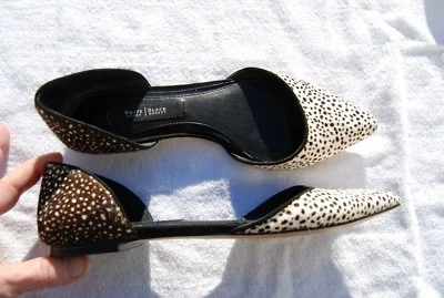 Cabello de becerro manchado marrón crema negro CASA BLANCA MERCADO NEGRO Planos puntiagudos 6,5 M Foto 1 de 4