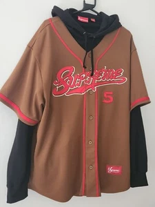 Sudadera Con Capucha De Béisbol Supreme SS22 Talla XL Marrón 5 - Imagen 1 de 15
