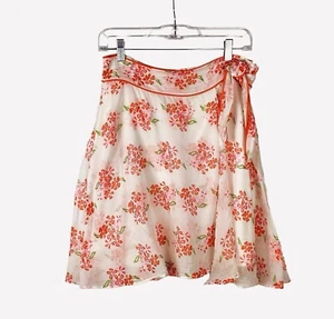 Free People Skirt Size 4 Multicolor Floral Faux Wrap - Picture 1 of 6