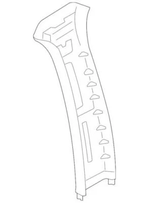 Moldura de pilar central original Ford Mercury Mariner 2005-2007 5L8Z-7824347-AAD Foto 1 de 2